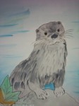 Aquarelle LA LOUTRE 30x20cm [45.00 - 2.90]