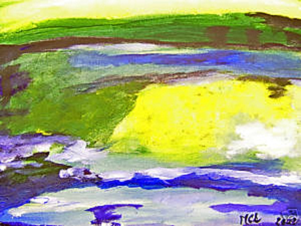 ACRYLIQUE ABSTRAIT sur bois - 20x16 [35.90 - 4.50]